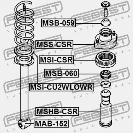 Задна Долна Шайба На Пролетна Щанга Mitsubishi Lancer Lancer Cedia Cs Ct 2000.03-2009.08 Jpn Mr510446