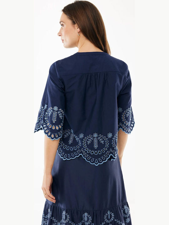 Women's Cotton Blue Blouse
