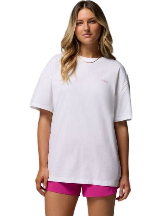 Bend Graphic Women's Oversized T-shirt White