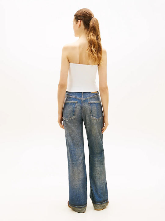 Tjw Women's Ecru Cotton Crop Top