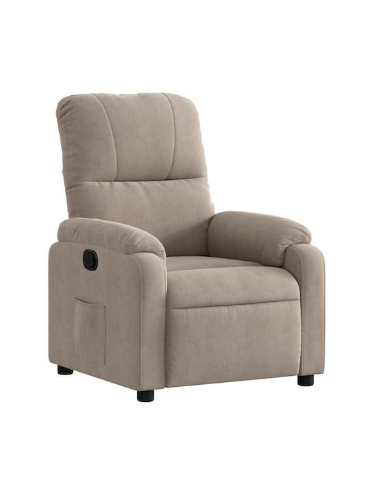 Relaxsessel mit Fußhocker Taupe 75x89.5x103.5cm