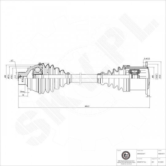 Jumătate De Axă Audi A4 A5 Față Stânga Dreapta 8k0407271aj