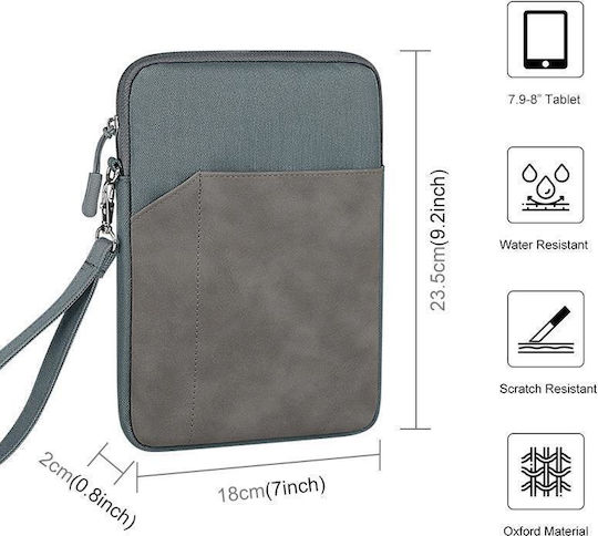 Husă Haweel Rezistentă la Apă Tabletă Geantă Ipad Mini Tablete 1 2-1 2 Inci Gri