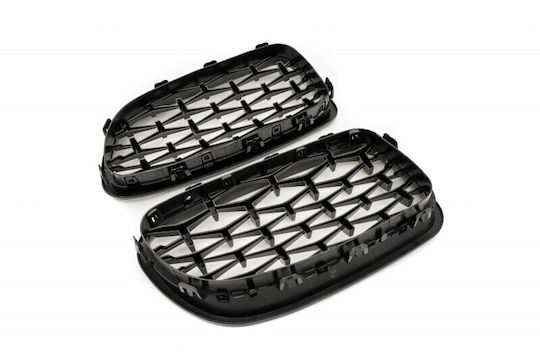 Decorative Engine Cover Diamond Black Glossy Silver Bmw 5 F10