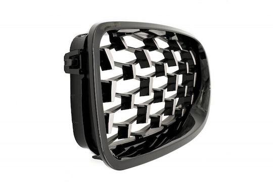 Decorative Engine Cover Diamond Black Glossy Silver Bmw 5 F10