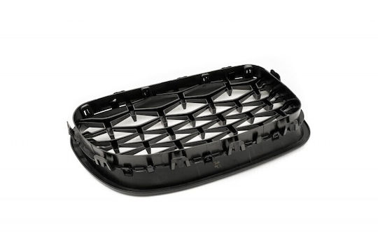 Decorative Engine Cover Diamond Black Glossy Silver Bmw 5 F10