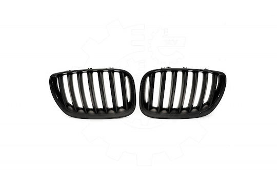 Mască Radiator BMW X5 E53 Facelift Set Stânga Sau Dreapta Bandă Unică Neagră Mat 51137124815