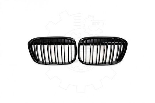 BMW X1 F48 Kühlerabdeckung Set Links Oder Rechts Doppelstreifen Glänzendes Schwarz