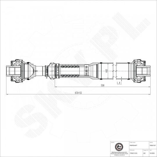Getriebewelle Porsche Cayenne Vw Touareg 7p0521101e
