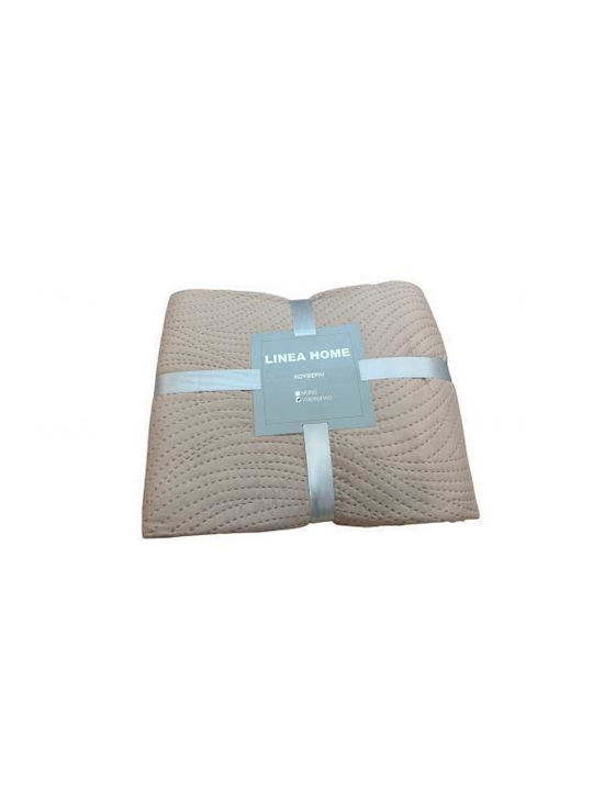 Linea Home Peak Κουβερλί Υπέρδιπλο Καφέ 220x240cm