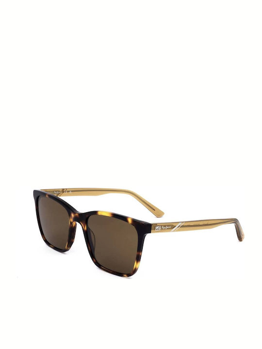 Pepe Jeans Bogota Men's Sunglasses with Brown Tartaruga Plastic Frame and Brown Polarized Lens PJ7407-101