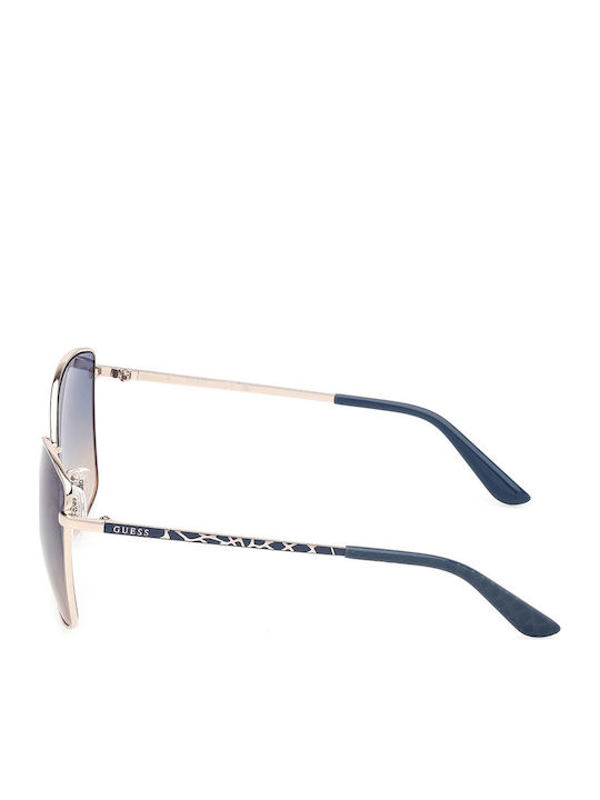 Guess Women's Sunglasses with Black Metallic Frame and Blue Gradient Lenses GU00149 32W