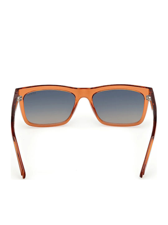 Guess Unisex Γυαλιά Ηλίου με Πορτοκαλί Κοκκάλινο Σκελετό και Μπλε Ντεγκραντέ Φακό GU00221 42X