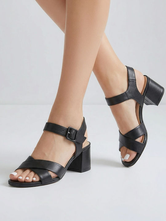 Sandale Elegante Damă Anatomici Negre Din Piele