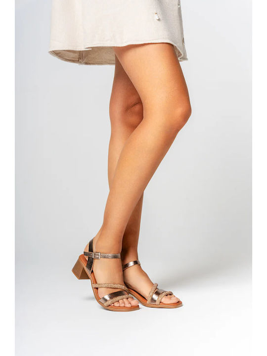 Anatomic Leather Sandals Gold