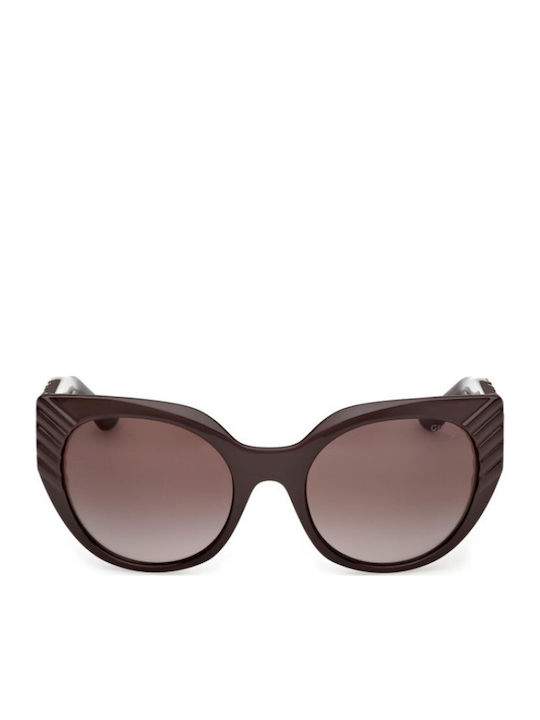 Guess Feminini Ochelari de soare cu Burgundy Cadru și Maro Degrade Lentilă GU00255 48F