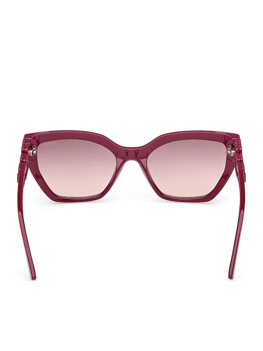 Guess Women's Sunglasses with Burgundy Plastic Frame and Burgundy Gradient Lens GU00264 81T