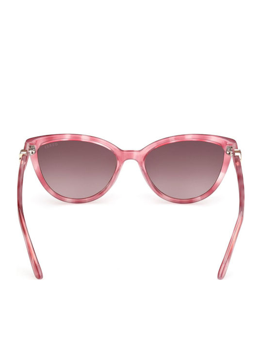 Guess Ochelari De Soare Pentru Femei Cu Ramă Din Plastic Neagră Tortoise Și Lentile Roz Degrade GU00189 74F