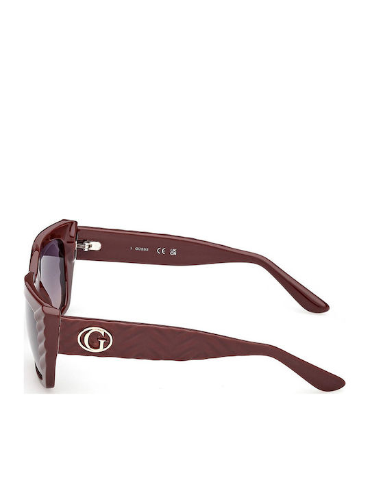 Guess Unisex Sunglasses with Red Horn-Rimmed Frame and Red Gradient Lens GU00254 69Z