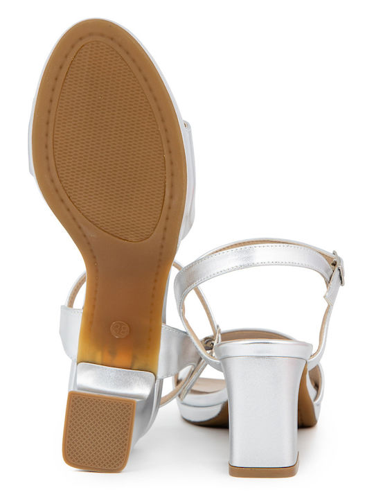 Leather Sandals Silver