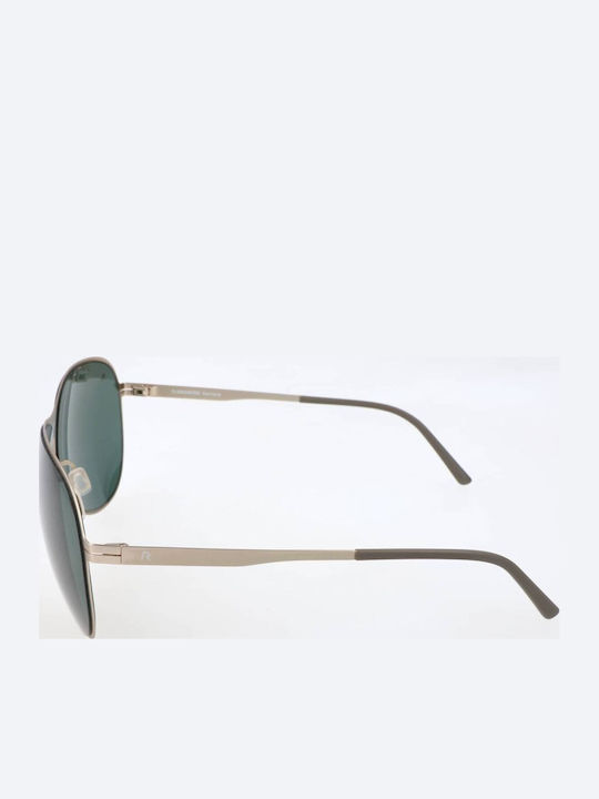 Rodenstock Unisex Sunglasses With Gold Frame And Green Lens R1402 B