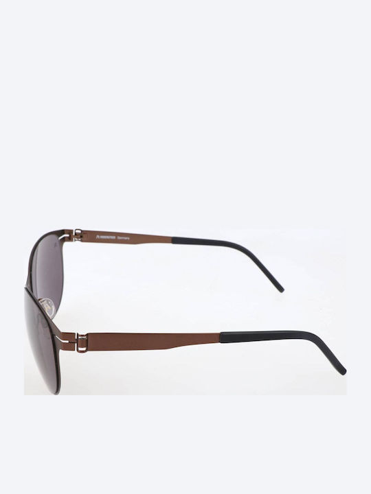 Rodenstock Women's Sunglasses with Burgundy Frame and Gray Lens R1392 A