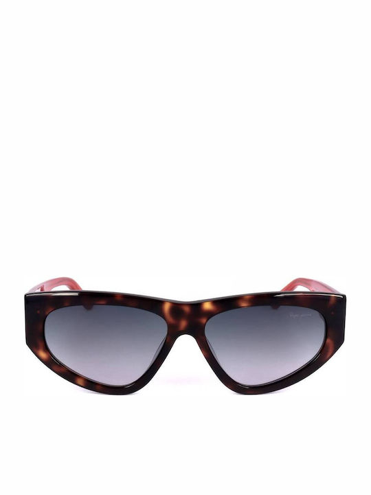 Pepe Jeans Women's Sunglasses with Brown Tartaruga Plastic Frame and Blue Gradient Lens PJ7403-101