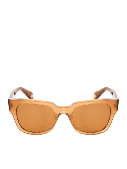 Belstaff Women's Sunglasses with Beige Plastic Frame and Brown Lens TALBROOK-S203
