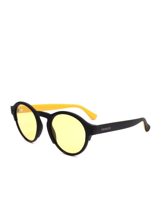 Havaianas Caraiva Unisex Sunglasses with Black Plastic Frame and Yellow Lens CARAIVA 807/HO