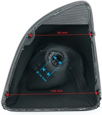 Λεβιές Ταχυτήτων Φούσκα Bmw 1 E81 E87 E82 E88 25118037304 6b Μαύρο Ματ Ασημί Δέρμα 25118037304