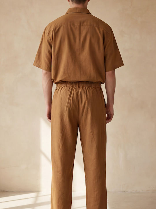 Μακρυμάνικo Overshirt Καφέ