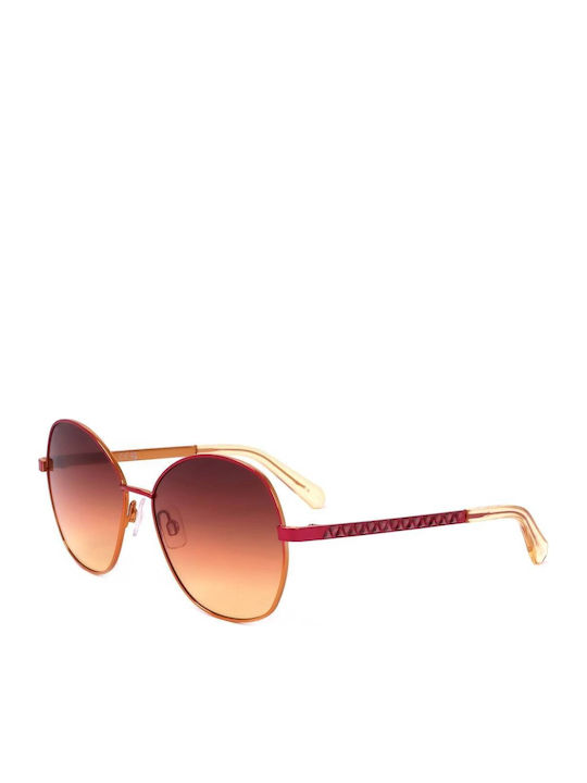 Swarovski Women's Sunglasses with Purple Metal Frame and Purple Gradient Lens