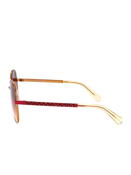 Swarovski Women's Sunglasses with Purple Metal Frame and Purple Gradient Lens