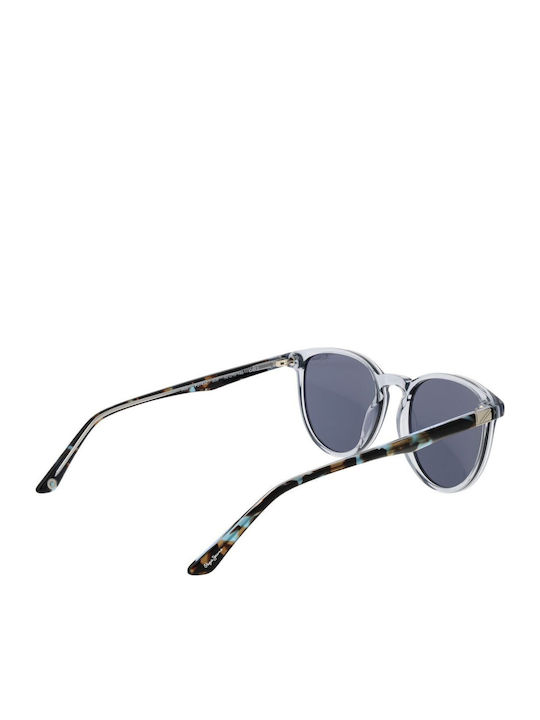 Pepe Jeans Unisex Γυαλιά Ηλίου με Διάφανο Κοκκάλινο Σκελετό και Γκρι Φακό PJ7432-909