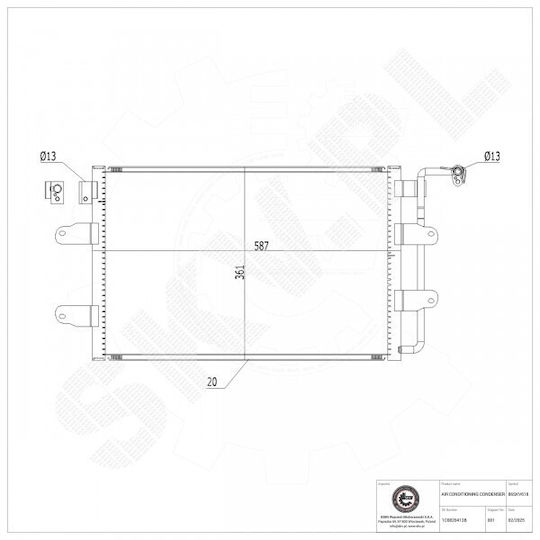 Condensator Climatizare VW Gândac Nou 1c0820413b