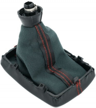 Ръкохватка За Смяна На Предавките Калъф Audi A4 B6 B7 8e0863278dd 5 Черен Хром Кожен Калъф Червен Шев 8e0863278dd