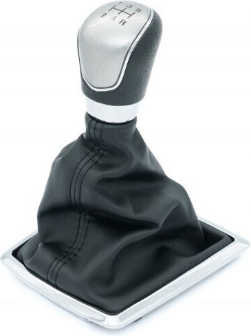 Ford Fiesta and Focus Gear Shift Knob Silver Chrome Frame