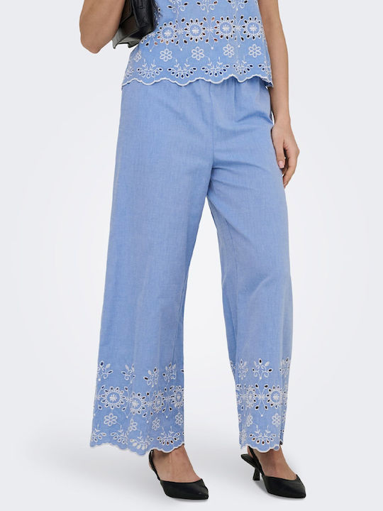 Damen Stoffhose in Schlanke Passform Hellblau