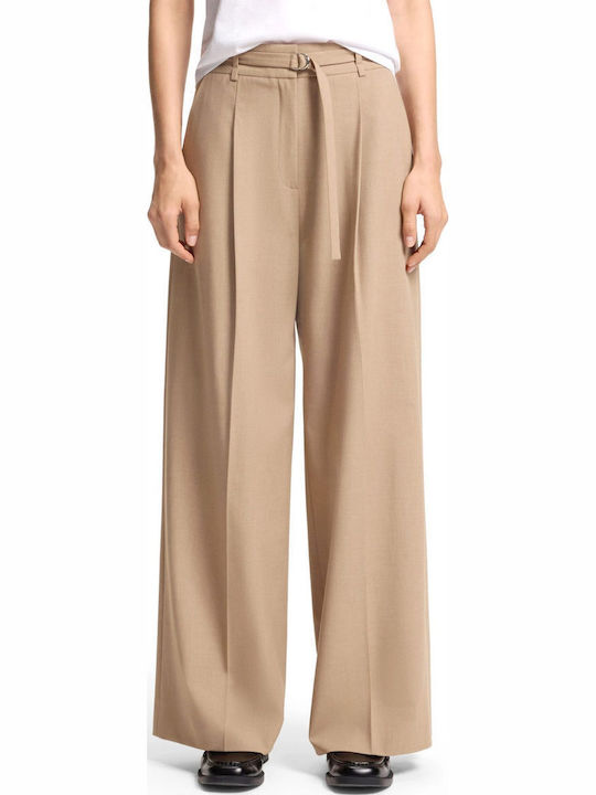 Women's Fabric Trousers Brown