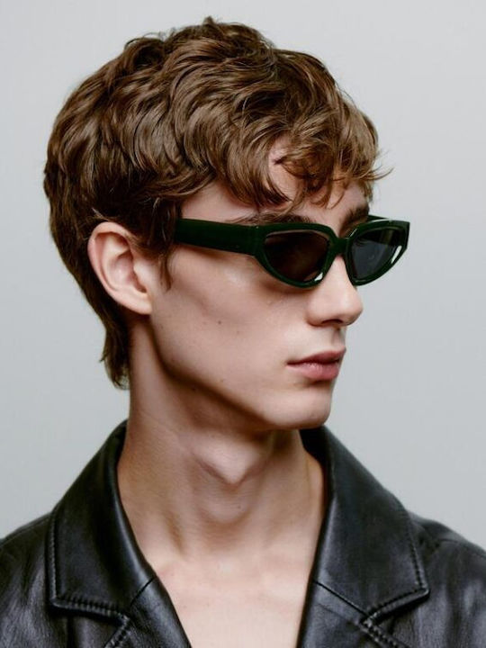 A.Kjaerbede Unisex Sunglasses with Green Frame and Black Lens KL2501-006