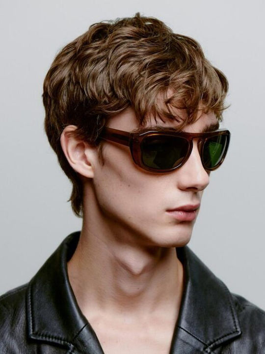 A.Kjaerbede Unisex Γυαλιά Ηλίου με Καφέ Σκελετό KL2504-005