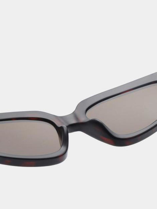 A.Kjaerbede Ella Unisex Sonnenbrillen mit Braunen Schildkrötenrahmen und Schwarzen Gläsern KL2501-003