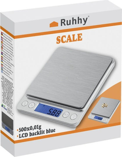 Ruhhy Ψηφιακή Ζυγαριά Κουζίνας έως 0.5kg Γκρι