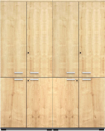 Bücherregale & Regale Venturo Anthrazit - Natürliche Eichenfarbe 160x40x200cm