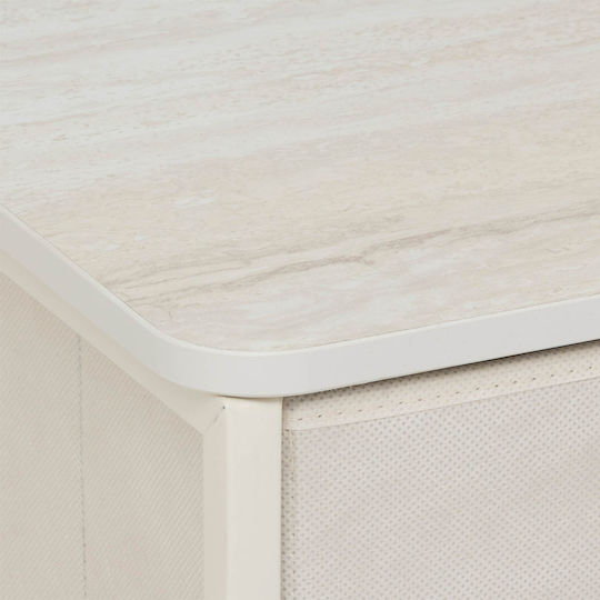 Kommode Schlafzimmer Metall Beige 45x30x73cm
