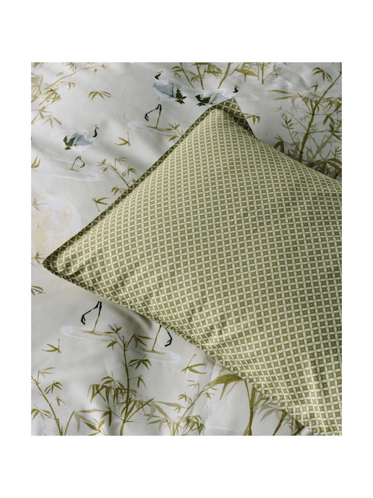 Kentia Shizen Σετ Μαξιλαροθήκες με Φάσα Olive 50x70εκ.
