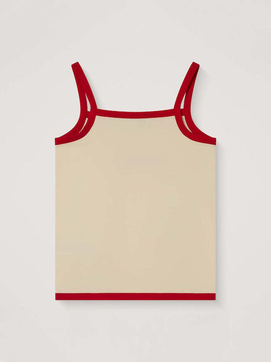 Kids Sleeveless Top Ecru