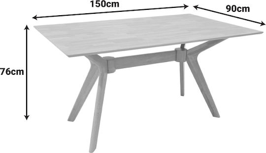 Pakketo Esszimmermöbel-Set Mit 4 Stücken Raffles 150x90cm