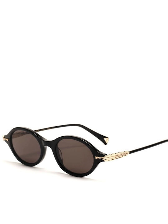 Zeus & Dione Antiparos Unisex Γυαλιά Ηλίου με Μαύρο Κοκκάλινο Σκελετό και Μαύρο Φακό ANTIPAROS C3