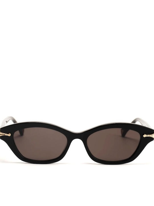 Zeus & Dione Paros Unisex Γυαλιά Ηλίου με Μαύρο Κοκκάλινο Σκελετό και Μαύρο Φακό PAROS C1